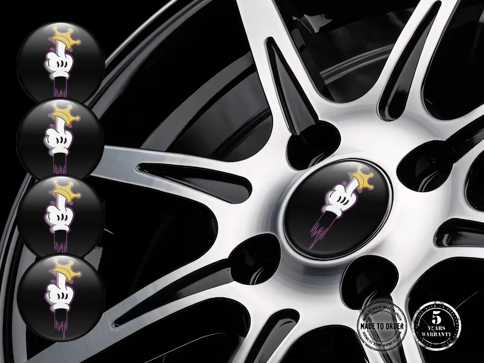 Wheel Stickers Metallic Radiant Thrust Prism